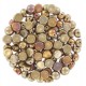 Czech 2-hole Cabochon beads 6mm Metallic Mix